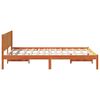 vidaXL Estructura de cama Marr&oacute;n 135 x 190 cm Madera maciza de Pino