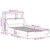 vidaXL Estructura de cama sin colch&oacute;n madera maciza de pino 100x200 cm