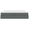 vidaXL Cama con almacenamiento y colch&oacute;n Gris oscuro 200 x 200 cm