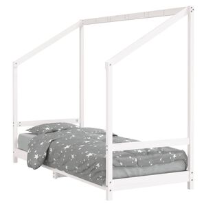 vidaXL Estructura de cama para ni&ntilde;os madera de pino blanco 80x200 cm