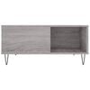 vidaXL Mesa de centro madera contrachapada gris Sonoma 80x80x36,5 cm
