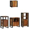 vidaXL Juego de muebles de baño 4 pcs Marrón Madera sólida recuperada