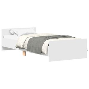 vidaXL Estructura de cama madera de ingenier&iacute;a blanca 90x190 cm