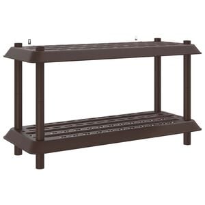 vidaXL Estanter&iacute;a 2 niveles 100 x 40 x 55,5 cm PP Marr&oacute;n