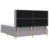 vidaXL Cama tipo Box Spring con colch&oacute;n Gris Claro 180 x 200 cm tela