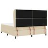vidaXL Cama tipo Box Spring con colch&oacute;n Crema 180 x 200 cm tela