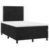vidaXL Cama box spring con colch&oacute;n terciopelo negro 120x190 cm