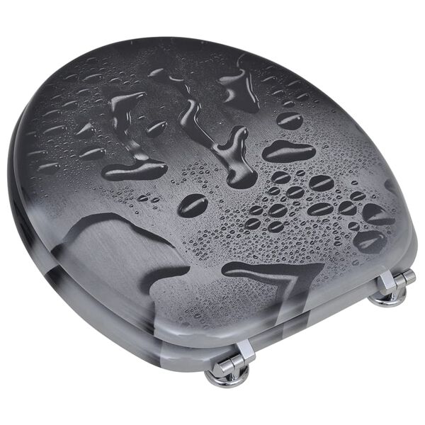 vidaXL Asientos de inodoro con tapas 2 uds MDF agua