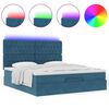 vidaXL Estructura de cama otomana colchones terciopelo azul oscuro