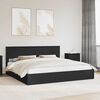 vidaXL Cama con almacenamiento Negro 200 x 200 cm Madera de ingenier&iacute;a