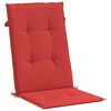 vidaXL Coj&iacute;n silla de jard&iacute;n respaldo alto 4 uds tela rojo 120x50x3 cm