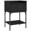 vidaXL Mesita de noche madera de ingenier&iacute;a negro 40,5x31x60 cm