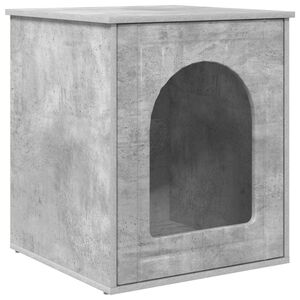 vidaXL Casa para Gatos Concreto 53 x 52 x 62 cm Madera de ingenier&iacute;a