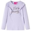 vidaXL Camiseta infantil de manga larga lila claro 104