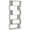 vidaXL Estanter&iacute;a madera contrachapada gris hormig&oacute;n 80x24x192cm