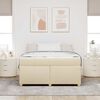 vidaXL Estructura de cama con colch&oacute;n Crema 160 x 200 cm tela