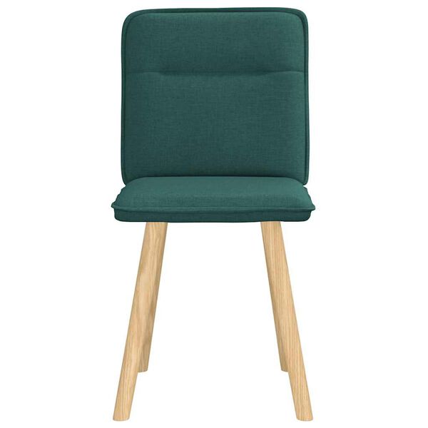 vidaXL Sillas de comedor 2 unidades tela verde oscuro