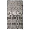 vidaXL Alfombra de exterior de tejido plano rayas negras 80x150 cm