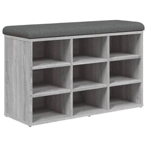 vidaXL Zapatero madera de ingenier&iacute;a gris Sonoma 82x32x50 cm