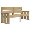 vidaXL Set de muebles de jard&iacute;n 3 pzas madera maciza pino impregnada