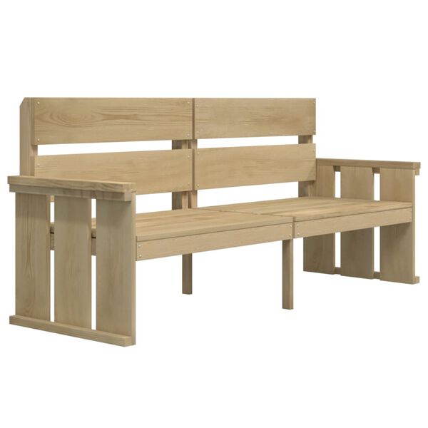vidaXL Set de muebles de jard&iacute;n 3 pzas madera maciza pino impregnada