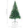 vidaXL Árbol de Navidad artificial con luces y bolas 564 ramas 180 cm