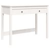 vidaXL Escritorio con cajones madera maciza de pino blanco 100x50x78cm