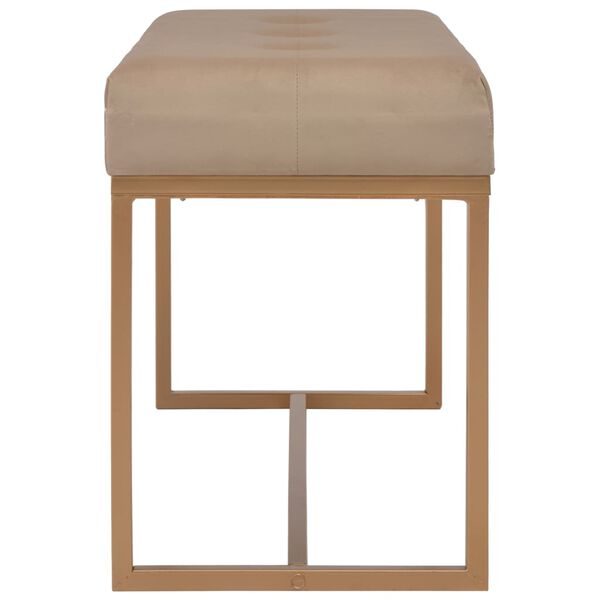 vidaXL Banco 80 cm terciopelo beige