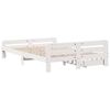 vidaXL Estructura de cama sin colch&oacute;n madera de pino blanca 140x190 cm