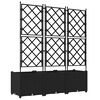 vidaXL Macetero de Jard&iacute;n 3 pcs Negro 120 x 40 x 143 cm Acero
