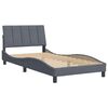 vidaXL Estructura de cama sin colch&oacute;n Hanko terciopelo gris oscuro 100x200cm