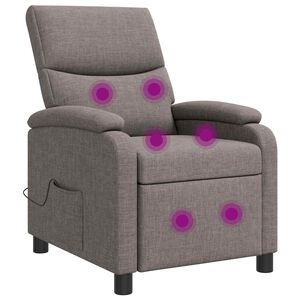vidaXL Silla de masajes reclinable Topo Tela