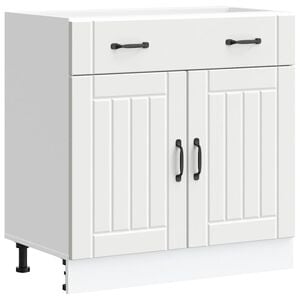 vidaXL Mueble bajo de cocina Lucca madera de ingenier&iacute;a blanca