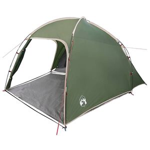 vidaXL Tienda Caba&ntilde;a con techo Verde 370 x 230 x 185 cm tafet&aacute;n