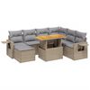 vidaXL Juego de sof&aacute;s de jard&iacute;n con cojines beige 8 pzas rat&aacute;n PE