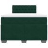 vidaXL Cama box spring con colch&oacute;n terciopelo verde oscuro 120x200 cm