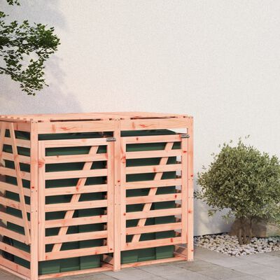 vidaXL Extensión para cobertizo de cubo de basura madera abeto Douglas
