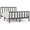 vidaXL Estructura de cama doble peque&ntilde;a madera maciza gris 120x190 cm