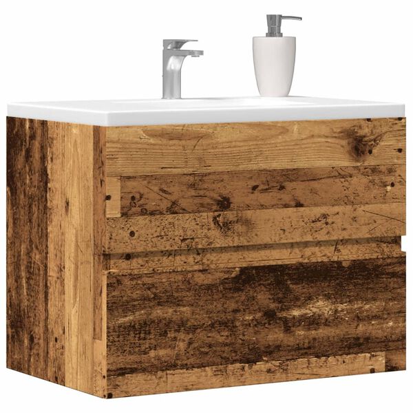 vidaXL Mueble de baño madera de ingeniería envejecida 60x38,5x45 cm