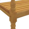 vidaXL Banco Batavia con cojín antracita madera maciza de teca 150 cm