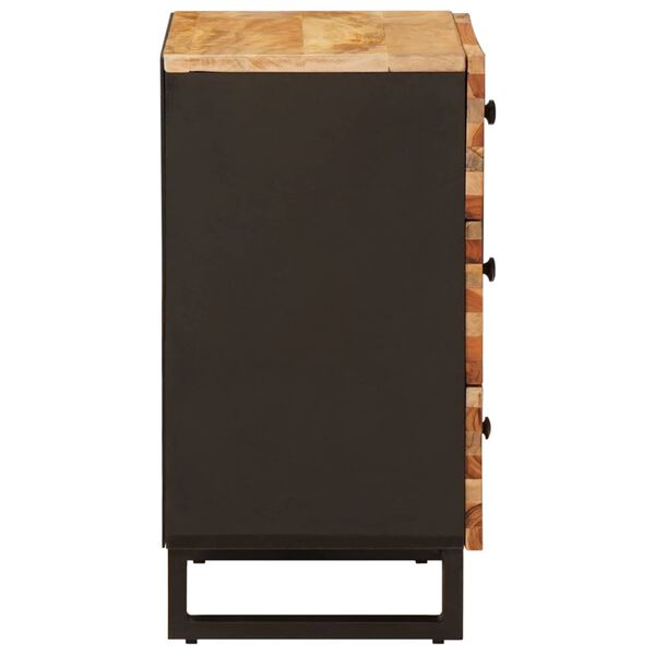 vidaXL Mueble cama Marr&oacute;n 50 x 33 x 62 cm Madera de mango maciza