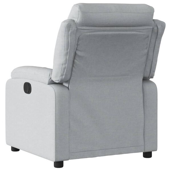 vidaXL Sill&oacute;n reclinable el&eacute;ctrico tela gris claro