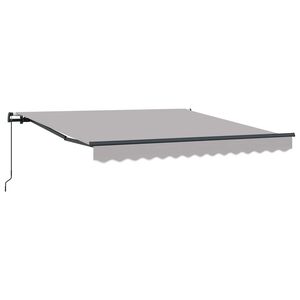vidaXL Toldo Retr&aacute;ctil Gris Claro 300 x 250 cm Poli&eacute;ster y Acero