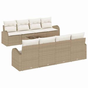 vidaXL Conjunto de sof&aacute; de jard&iacute;n Beige 55 x 55 x 37 cm