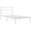 vidaXL Estructura cama sin colch&oacute;n con cabecero metal blanco 90x190 cm