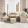 vidaXL Conjunto de sof&aacute;s de jard&iacute;n 8 pcs Beige rat&aacute;n sint&eacute;tico