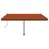 vidaXL Toldo de pie automático naranja y marrón 450x350 cm