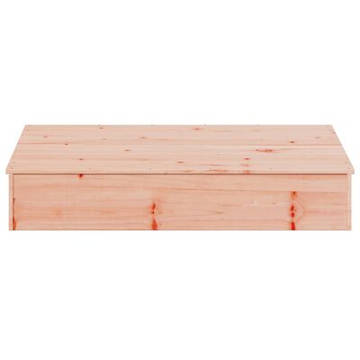 vidaXL Arenero con tapa madera maciza Douglas 111x111x19,5 cm