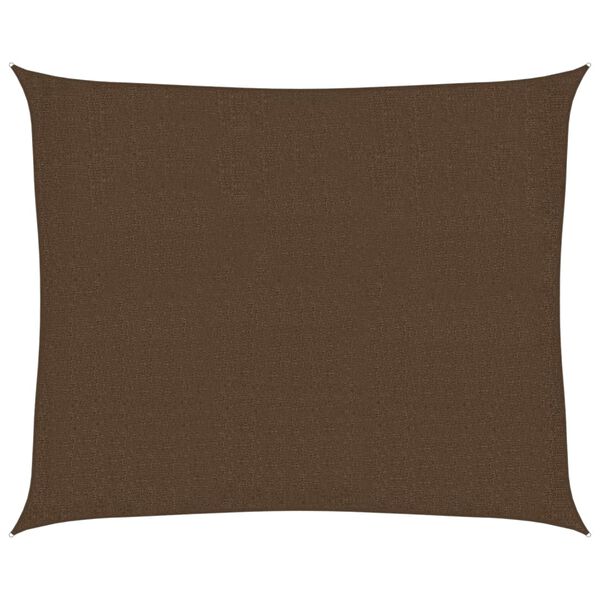 vidaXL Toldo de vela marr&oacute;n HDPE 160 g/m&sup2; 2,5x3 m