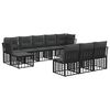vidaXL Conjunto de sof&aacute;s de exterior 9 uds. 10 plaza